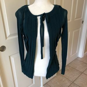 Anthropologie ‘Field Flower’ Sweater, Teal, Sz XS